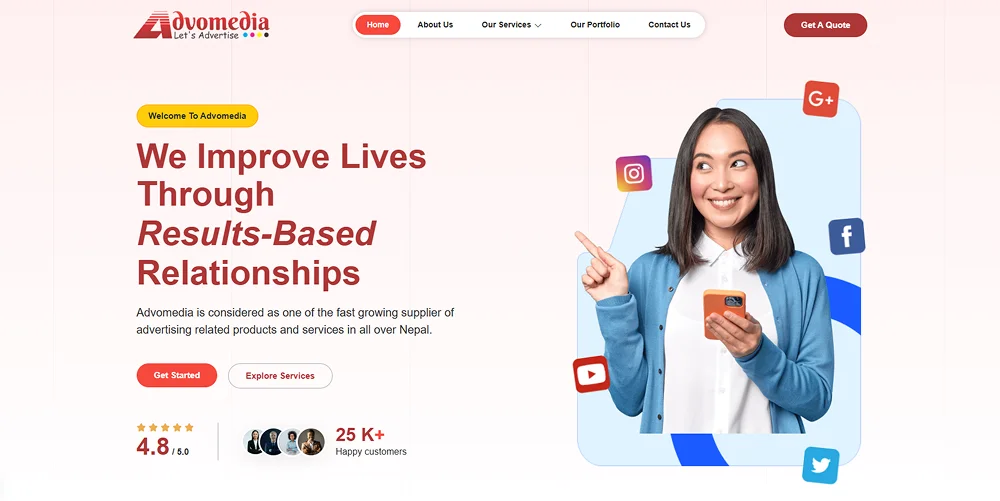 Advomedia Webpage