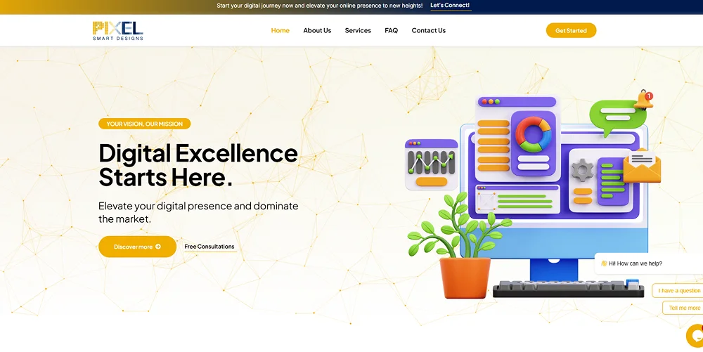 Pixel Smart Designs Webpage